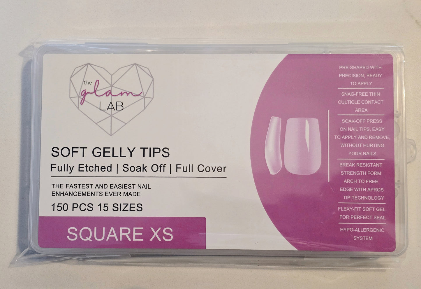 Square Full Coverage Gelly Tips - S