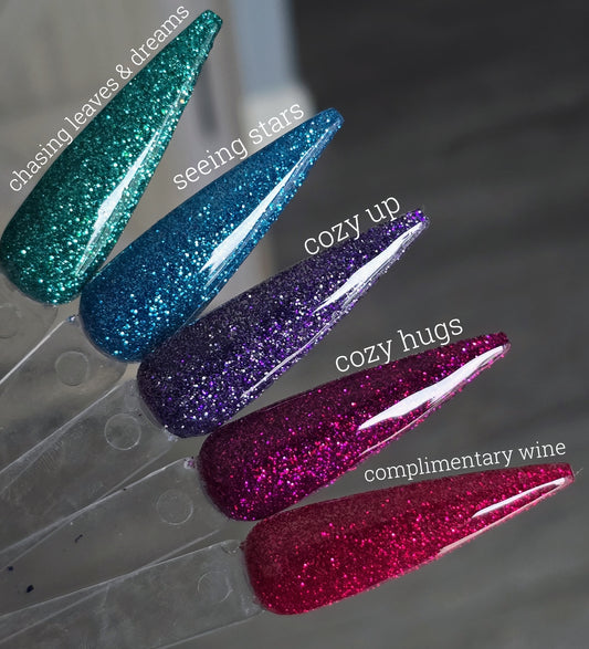 Chasing Leaves & Dreams / Seeing Stars / Cozy Up / Cozy Hugs / Complimentary Wine