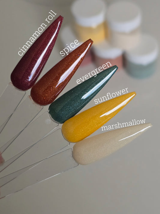 Cinnamon Roll / Spice / Evergreen / Sunflower / Marshmallow