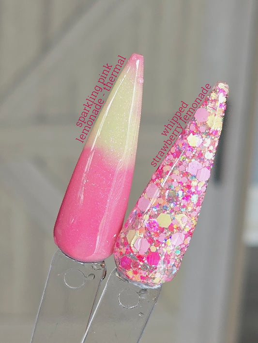 Sparkling Pink Lemonade (thermal) / Whipped Strawberry Lemonade