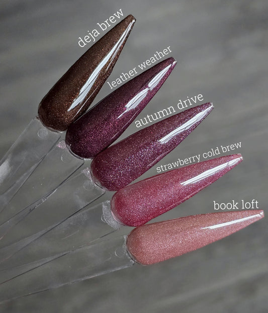 Deja Brew / Leather Weather / Autumn Drive / Strawberry Cold Brew / Book Loft / Set of 5