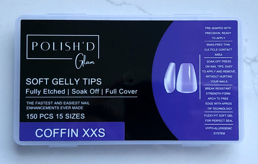 Coffin Full Coverage Gelly Tips - XXS