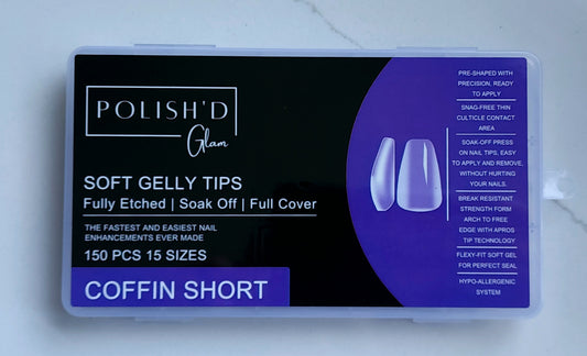 Coffin Full Coverage Gelly Tips - Short