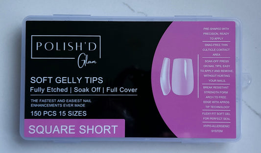 Square Full Coverage Gelly Tips - S