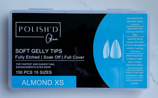 Almond Full Coverage Gelly Tips - XS