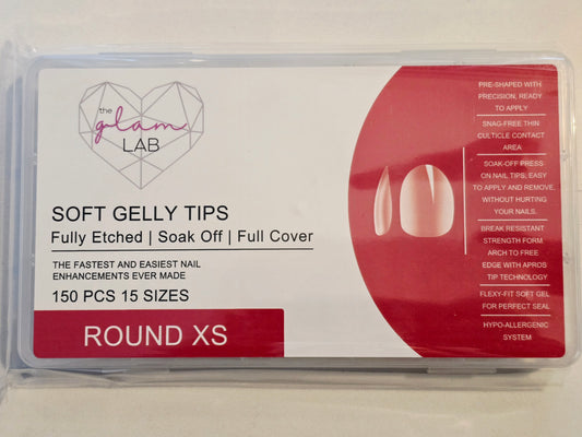 Round Full Coverage Gelly Tips - XS