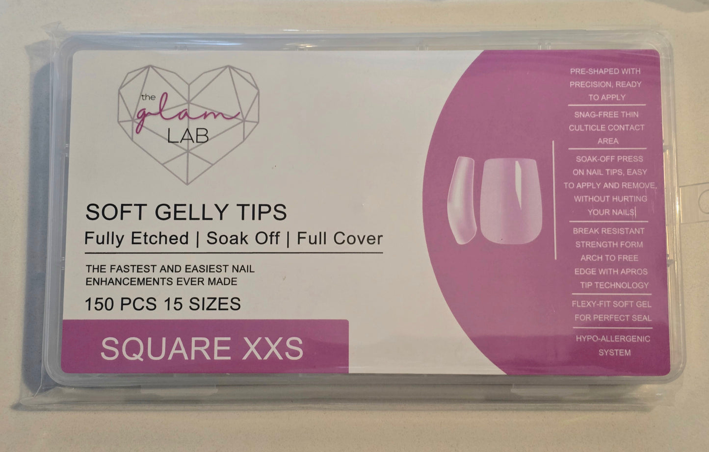 Square Full Coverage Gelly Tips - XXS