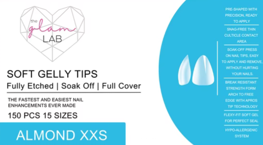 Almond Full Coverage Gelly Tips - XXS