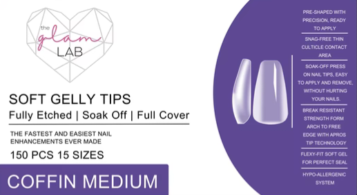 Coffin Full Coverage Gelly Tips - Medium