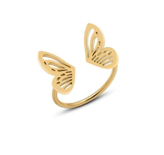 Adjustable Butterfly Wings Ring